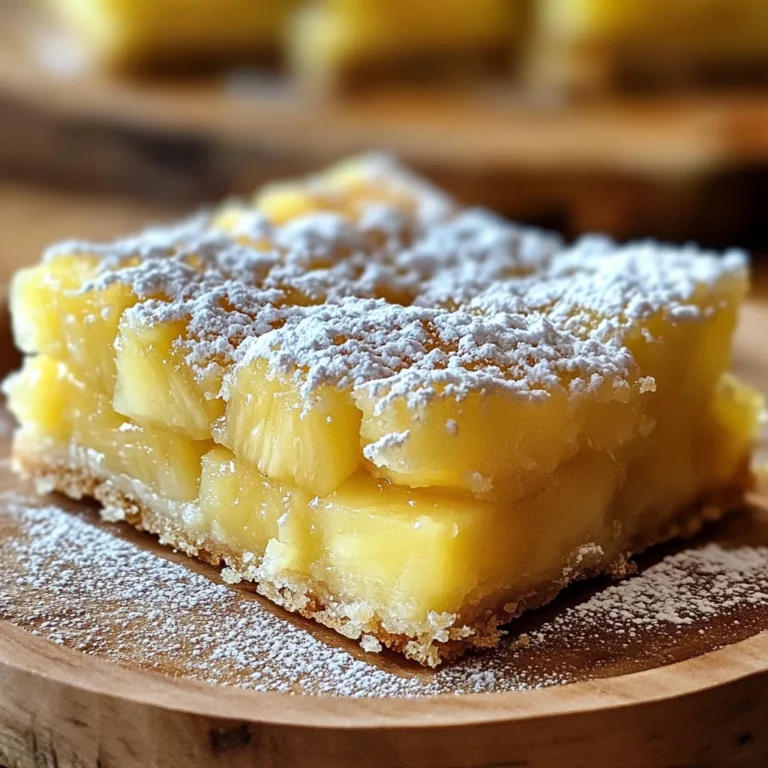 Carrés d'ananas croustillants