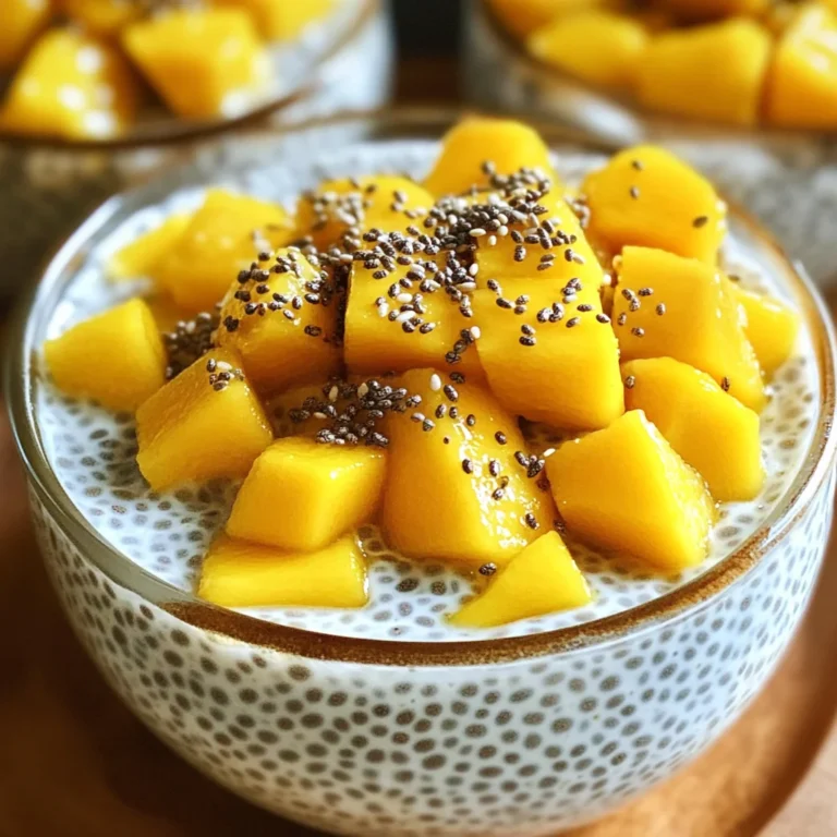 Chia coco mangue petit déj