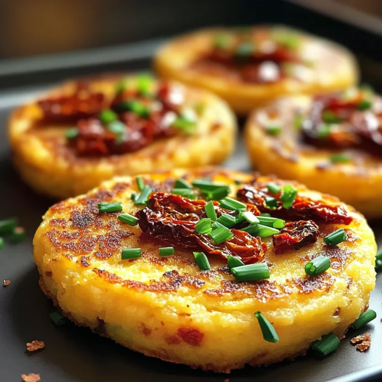 Galettes de Polenta aux Tomates Séchées