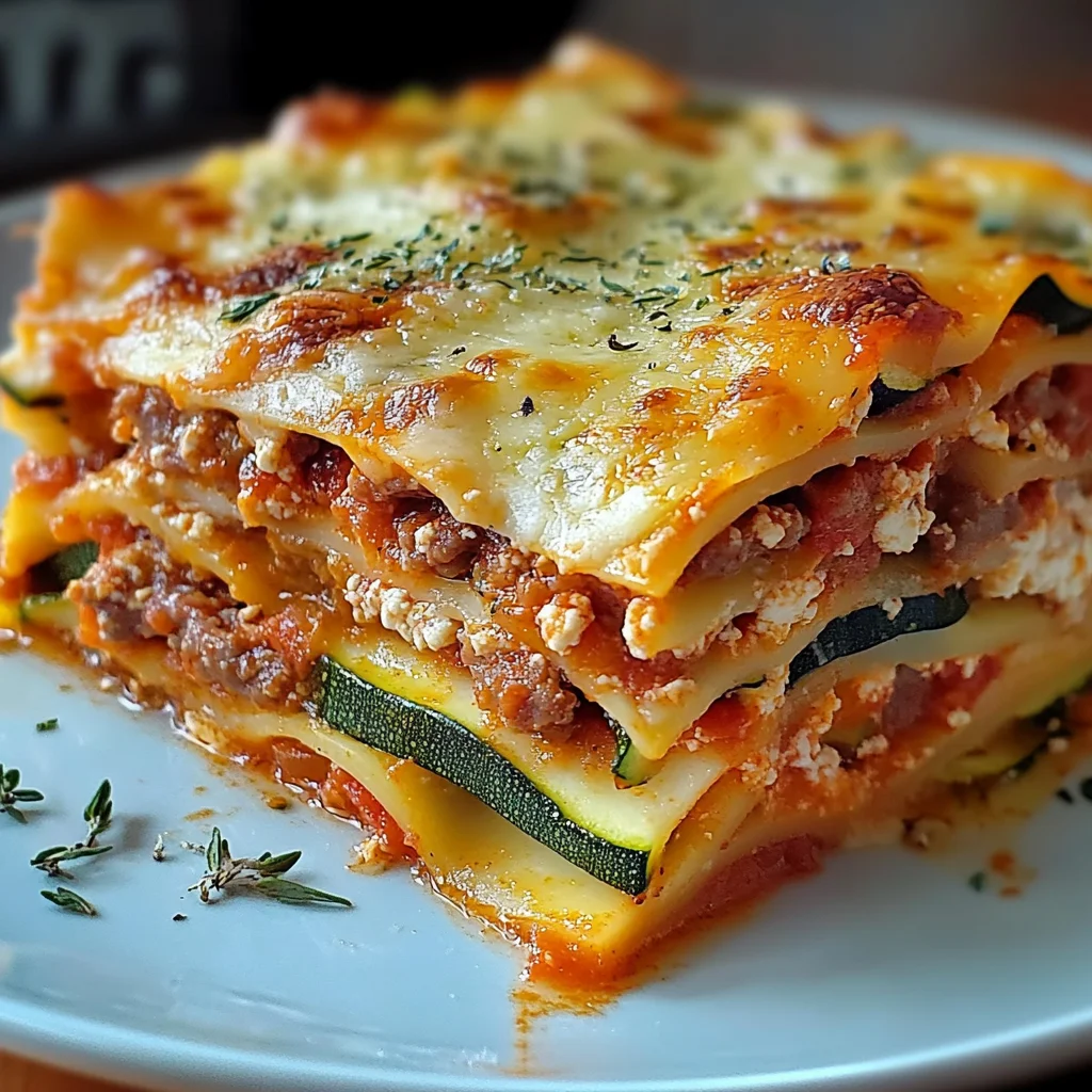 Lasagnes courgettes chair à saucisse