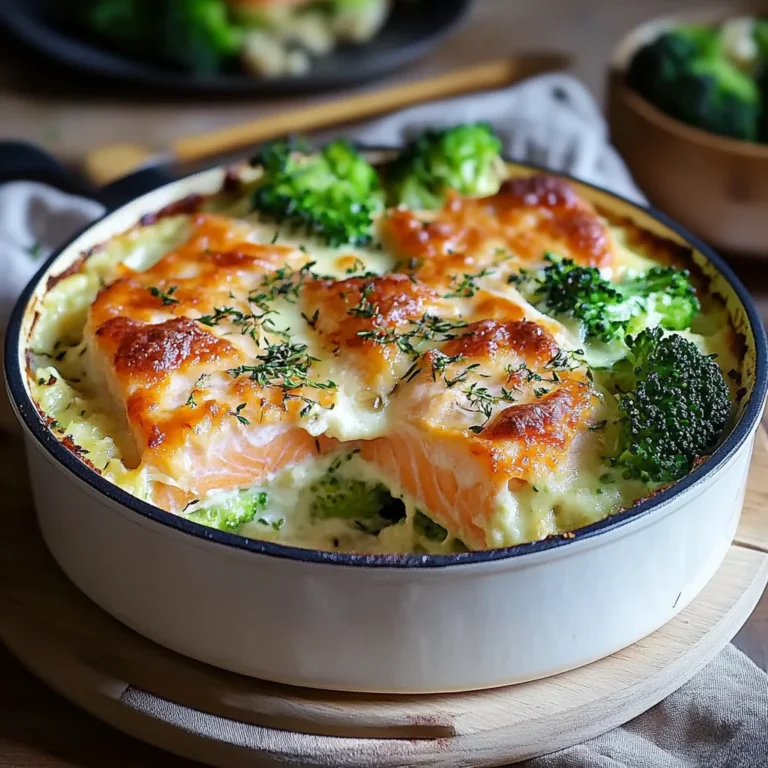 Parmentier au saumon et brocolis