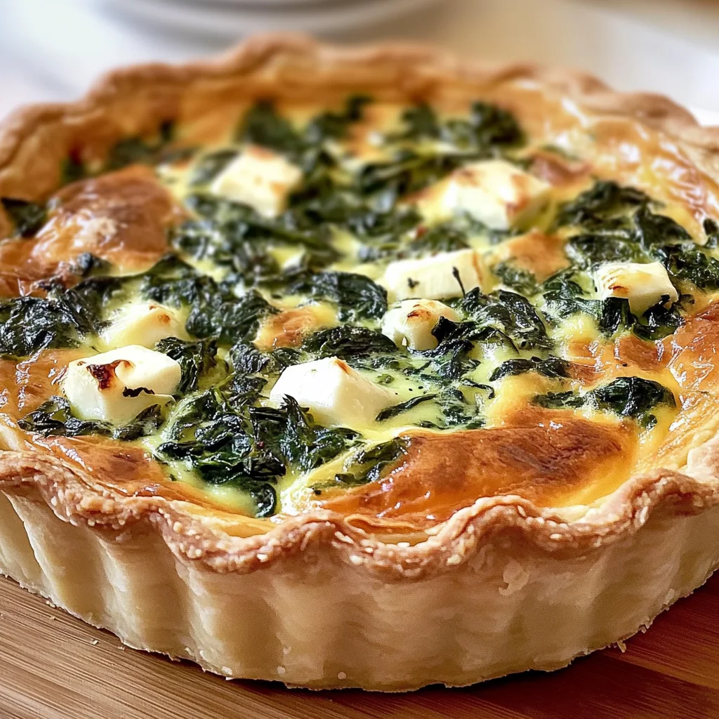 Quiche Boursin épinards maison