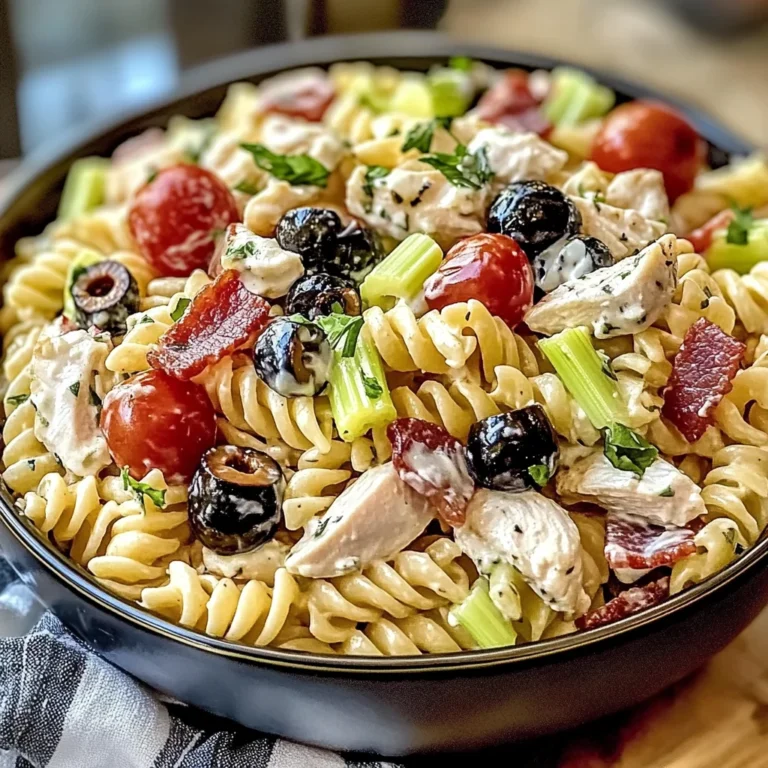 Salade de poulet et pâtes