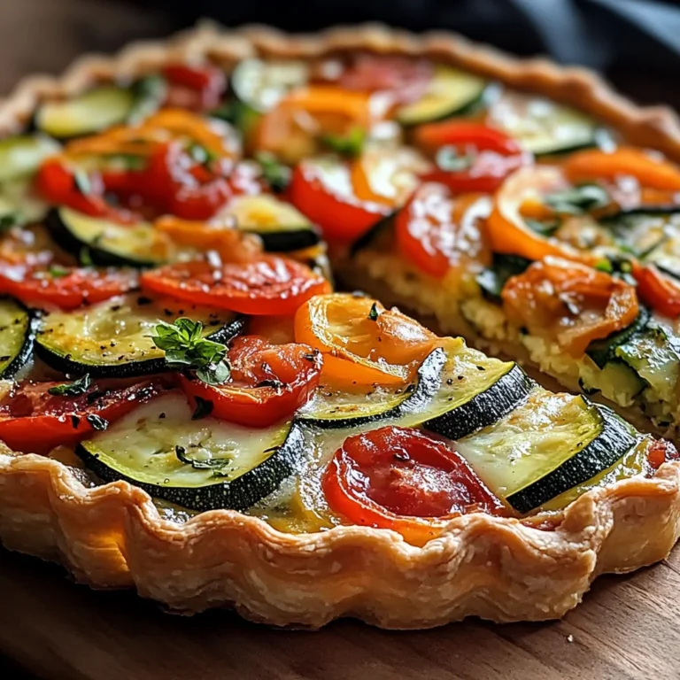 Tarte aux légumes colorés