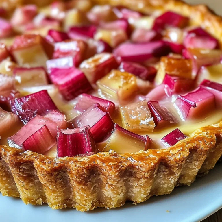 Tarte rhubarbe facile rapide