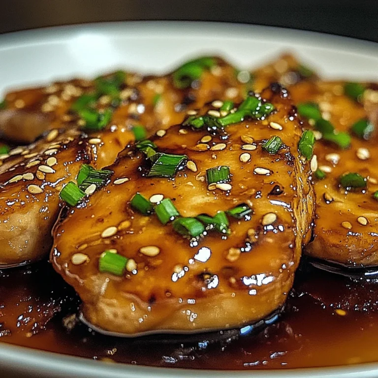 Escalopes de Poulet Caramélisées à l'Ail, Miel et Sauce 