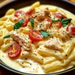 Pâtes crémeuses au poulet à l'italienne – Un délice fondant !