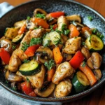 Poêlée de Poulet et de Légumes dans une Casserole