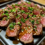 Tataki de Bœuf Mariné aux Saveurs Asiatiques : Une Explosion de Goûts !